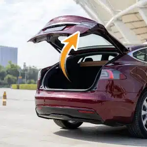 Model S met power trunk illustratie
