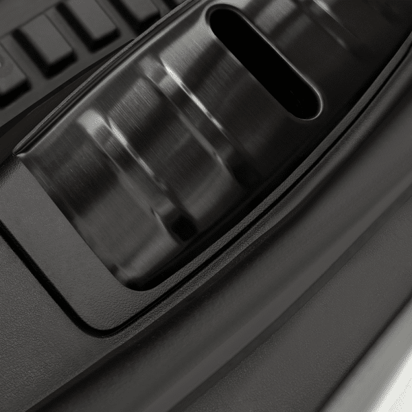 Frunk loading sill protector stainless steel anthracite